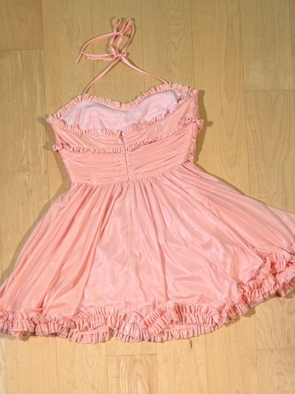 ALEXACHUNG Ruffle Georgette Mini Dress - Picture 2 of 7